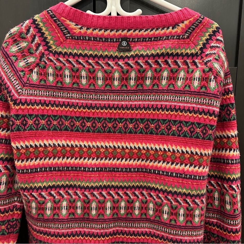 Bogner Fire & Ice Wool Zipper Sweater Vintage Inspired Size Large Women’s - Picture 12 of 16